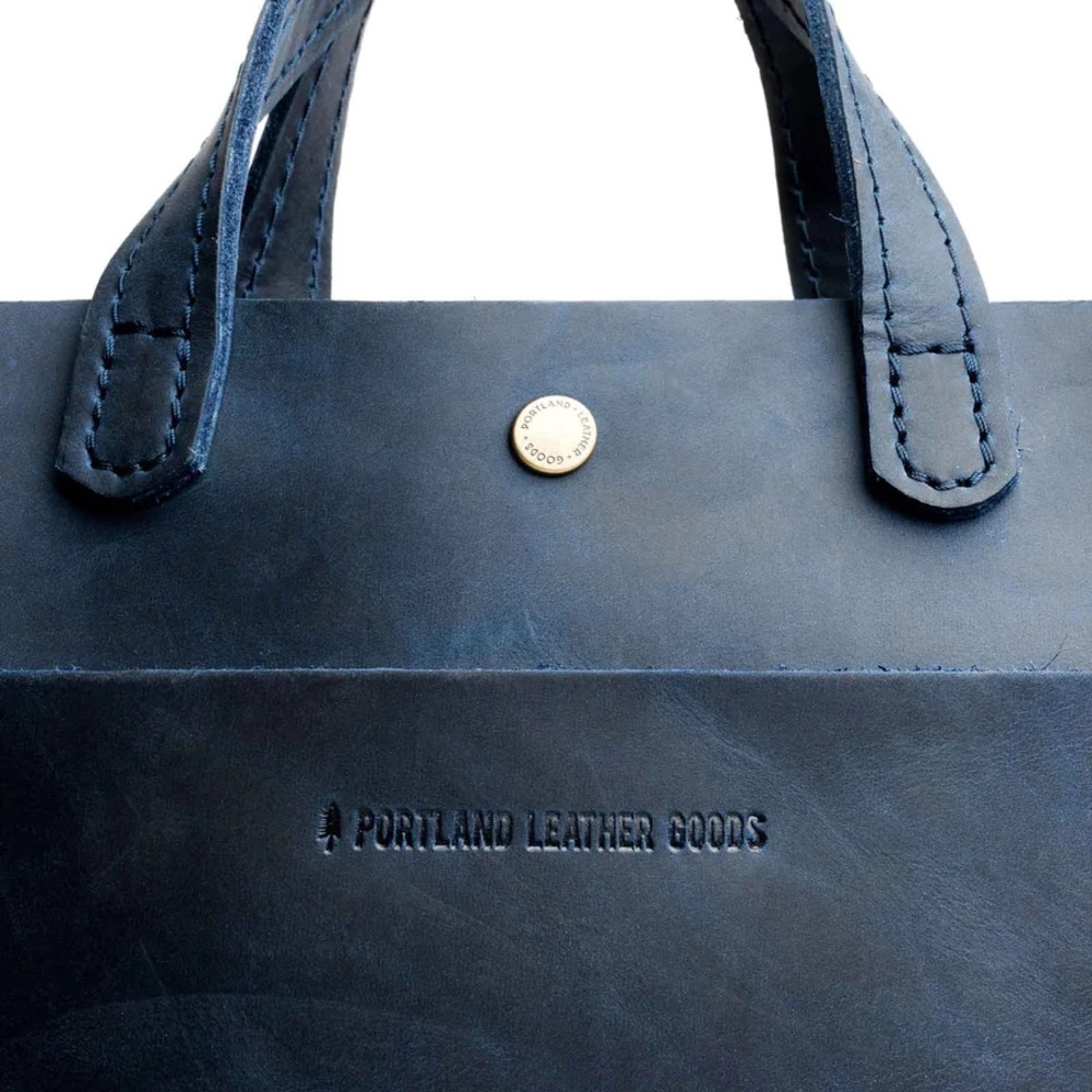 Portland Leather Company small cross body snap closure bag. Mulberry color? NWOT - Picture 6 of 9
